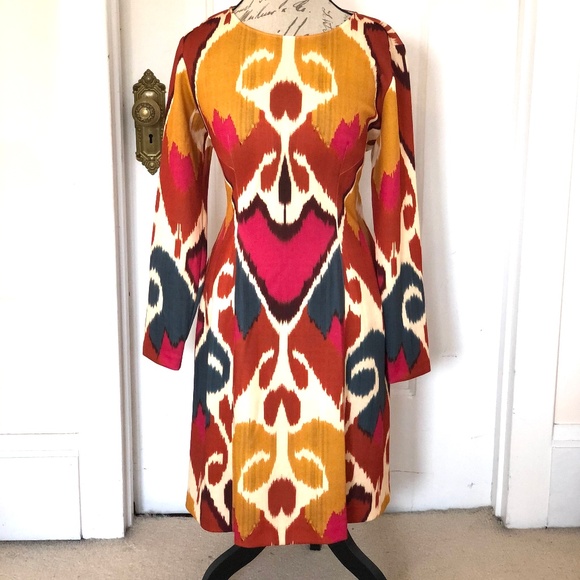 HP! NWT Josie Natori Batik Print Dress size - Picture 1 of 4